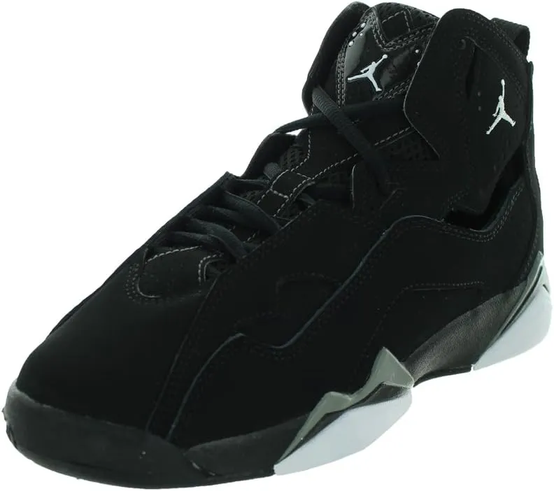 NIKE Jordan Boys' Grade School True Flight Basketball Shoes Black/White 342964-010