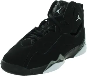 NIKE Jordan Boys' Grade School True Flight Basketball Shoes Black/White 342964-010