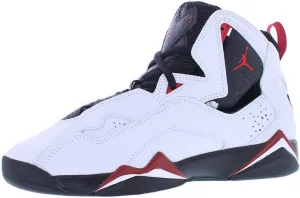 Nike Jordan True Flight GS Boys Shoes Size 5, Color: White/Black/Varsity Red-White