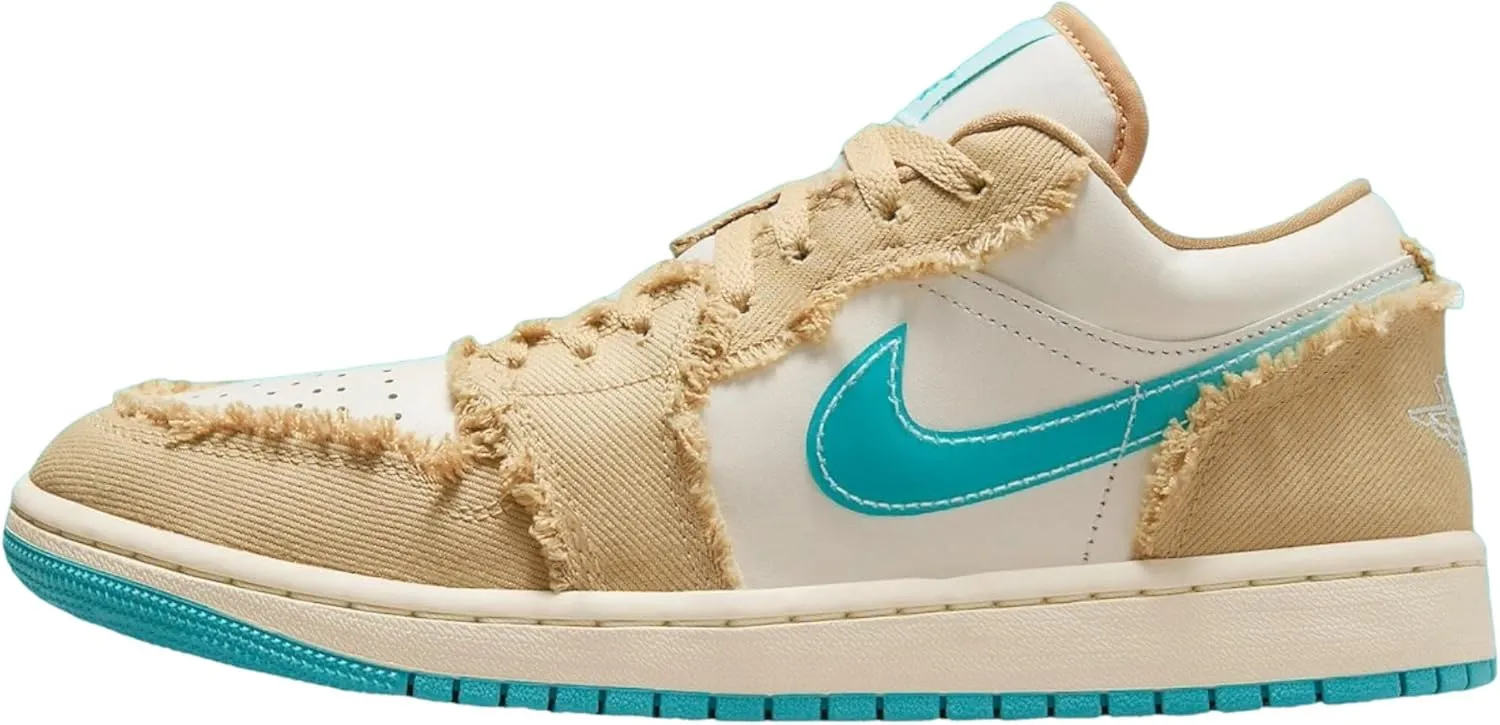 Nike Jordan Women's Air Jordan 1 Low Sneakers Sesame/Dusty Cactus HF4983-252 - Size 6w