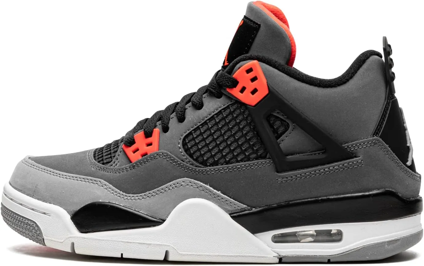 Nike Jordan Youth Air Jordan 4 GS 408452 061 - Size 4Y Dark Grey/Infared Black