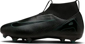Nike Jr. Mercurial Superfly 10 Academy Little/Big Kids' MG High-Top Soccer Cleats (FQ8304-002, Black/Deep Jungle/Black) Size 2.5