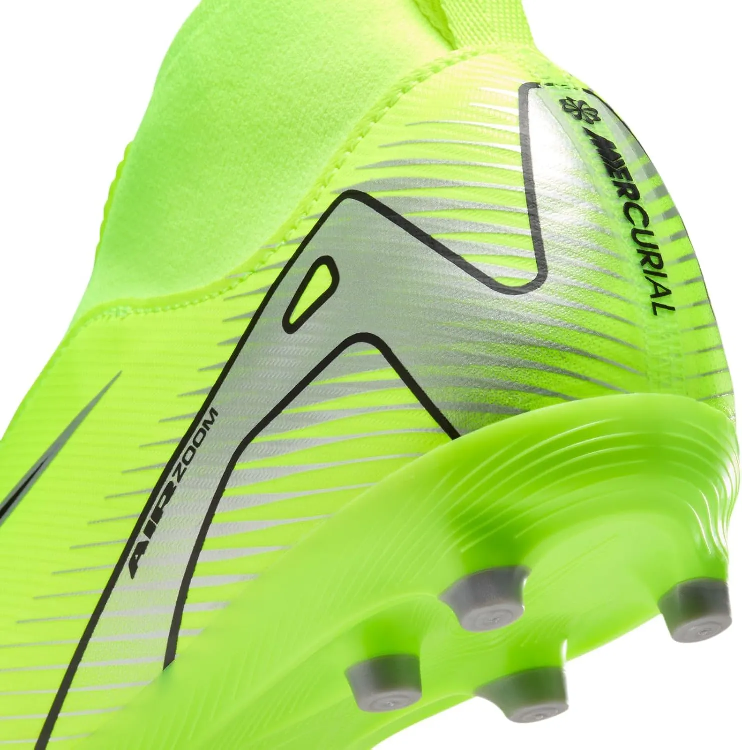 Nike Jr. Mercurial Superfly 10 Academy Little/Big Kids' MG High-Top Soccer Cleats (FQ8304-700, Volt/Black)