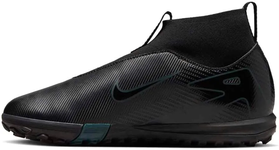 Nike Jr. Mercurial Superfly 10 Academy Little/Big Kids' TF High-Top Soccer Shoes (FQ8310-002, Black/Deep Jungle/Black)
