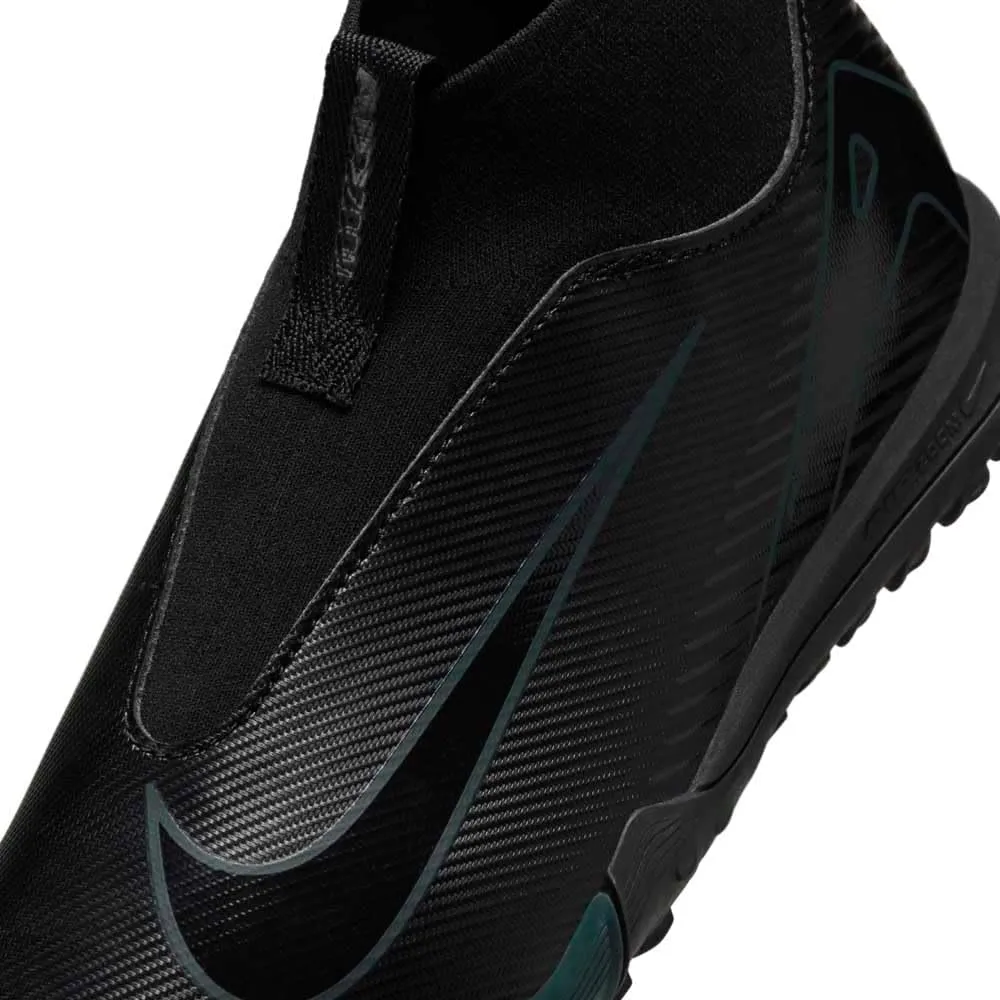 Nike Jr. Mercurial Superfly 10 Academy Little/Big Kids' TF High-Top Soccer Shoes (FQ8310-002, Black/Deep Jungle/Black)