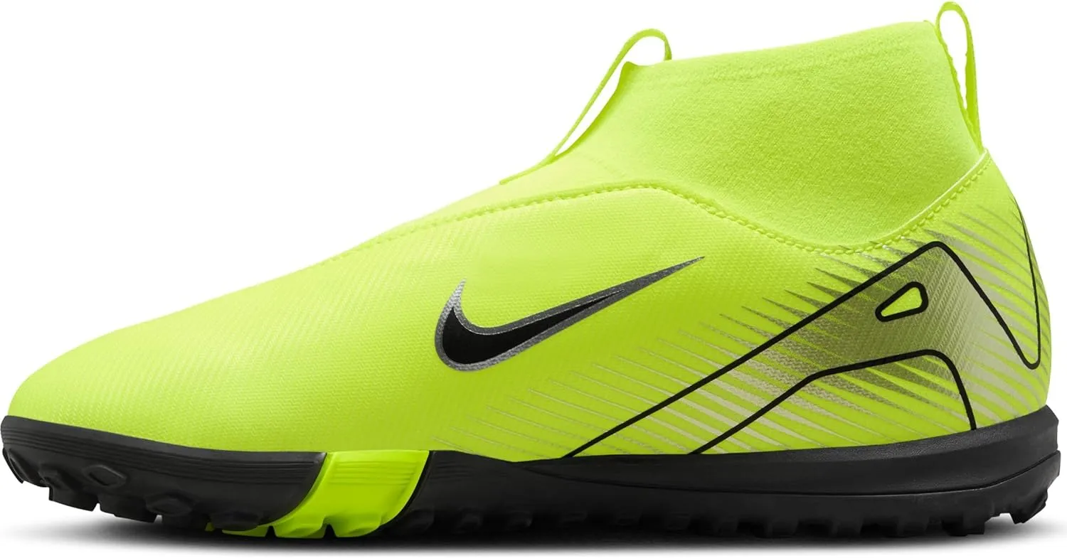 Nike Jr. Mercurial Superfly 10 Academy Little/Big Kids' TF High-Top Soccer Shoes (FQ8310-700, Volt/Black)