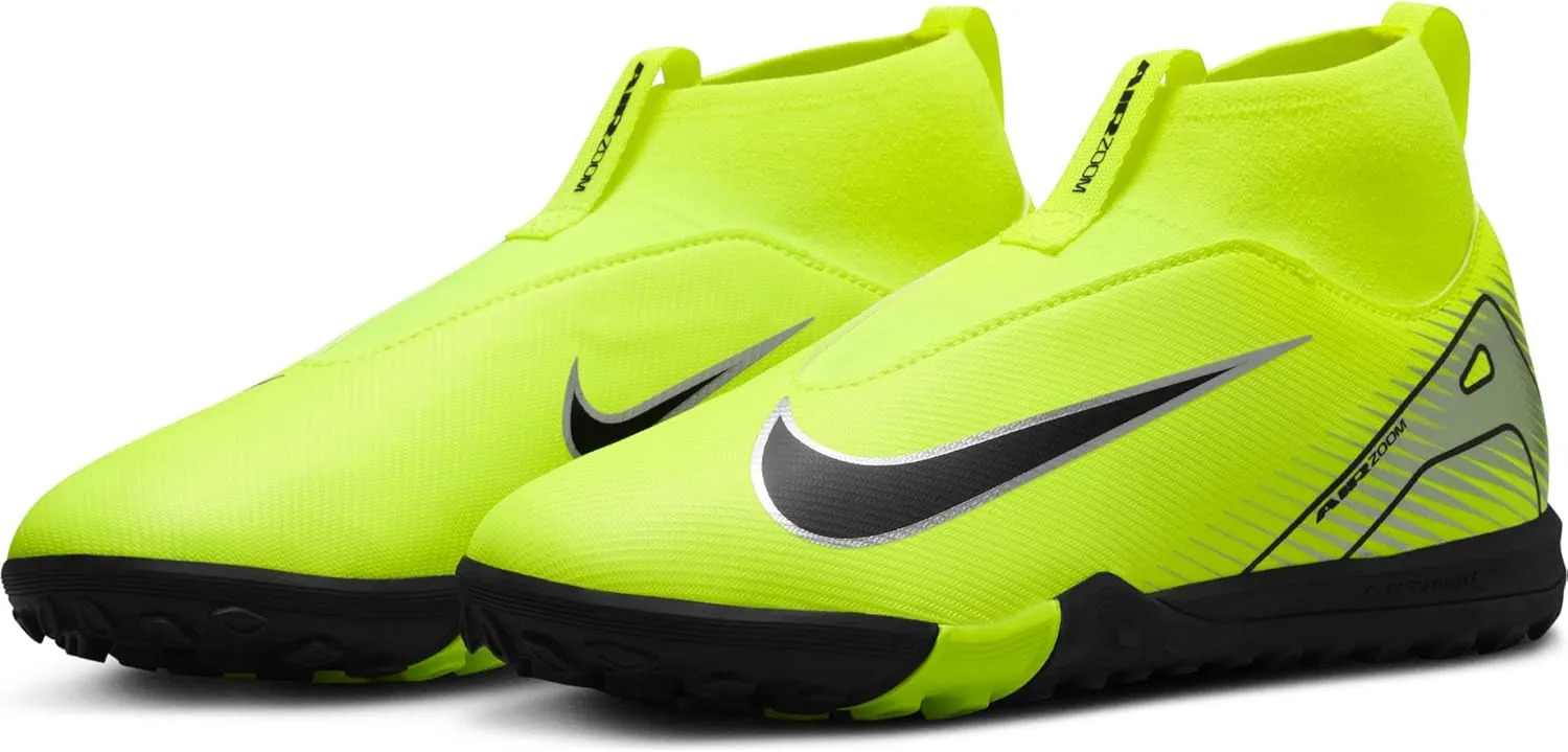 Nike Jr. Mercurial Superfly 10 Academy Little/Big Kids' TF High-Top Soccer Shoes (FQ8310-700, Volt/Black)