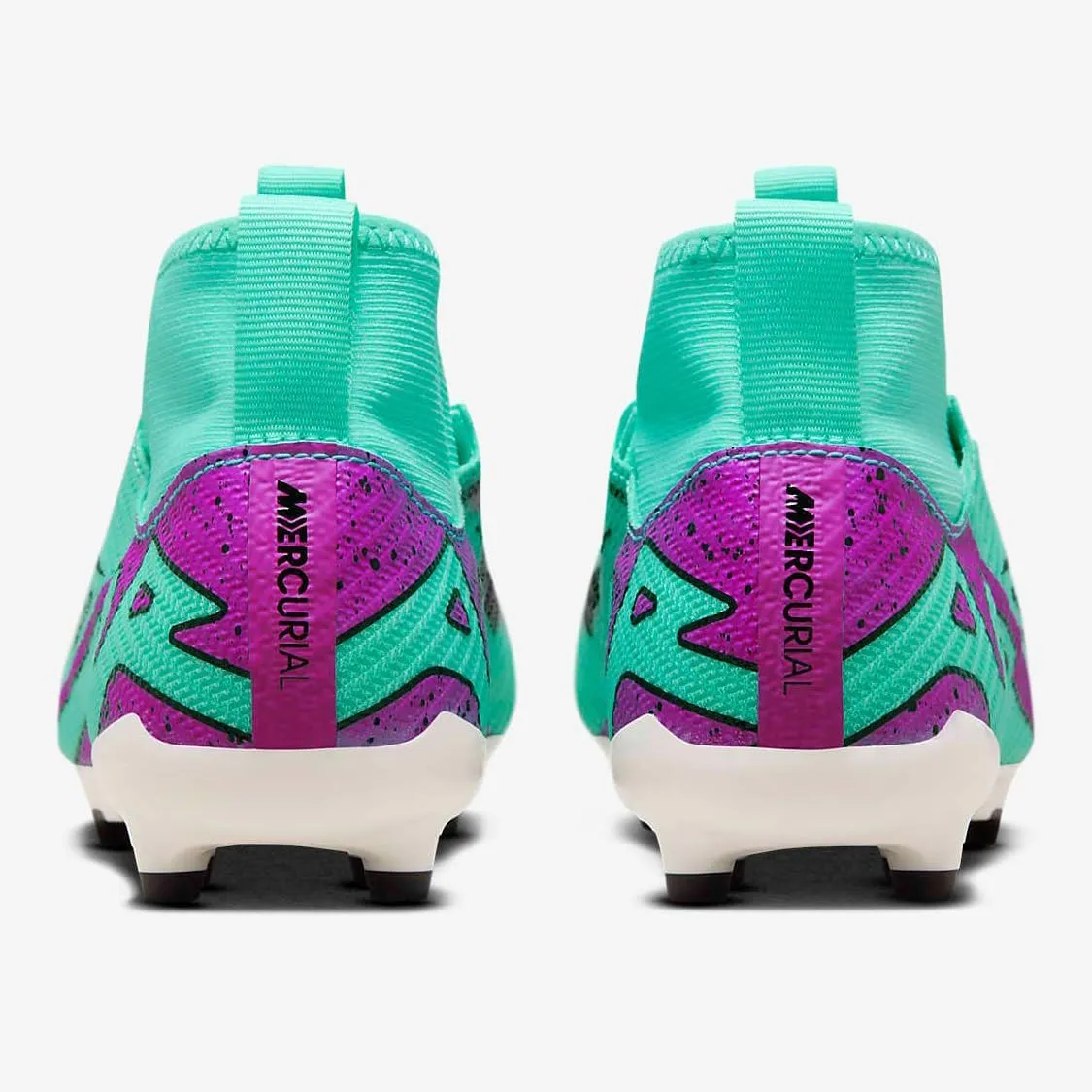 Nike Jr. Mercurial Superfly 9 Pro Little/Big Kids' Firm-Ground High-Top Soccer Cleats (DJ5606-300, Hyper Turquoise/Black/White/Fuchsia Dream)