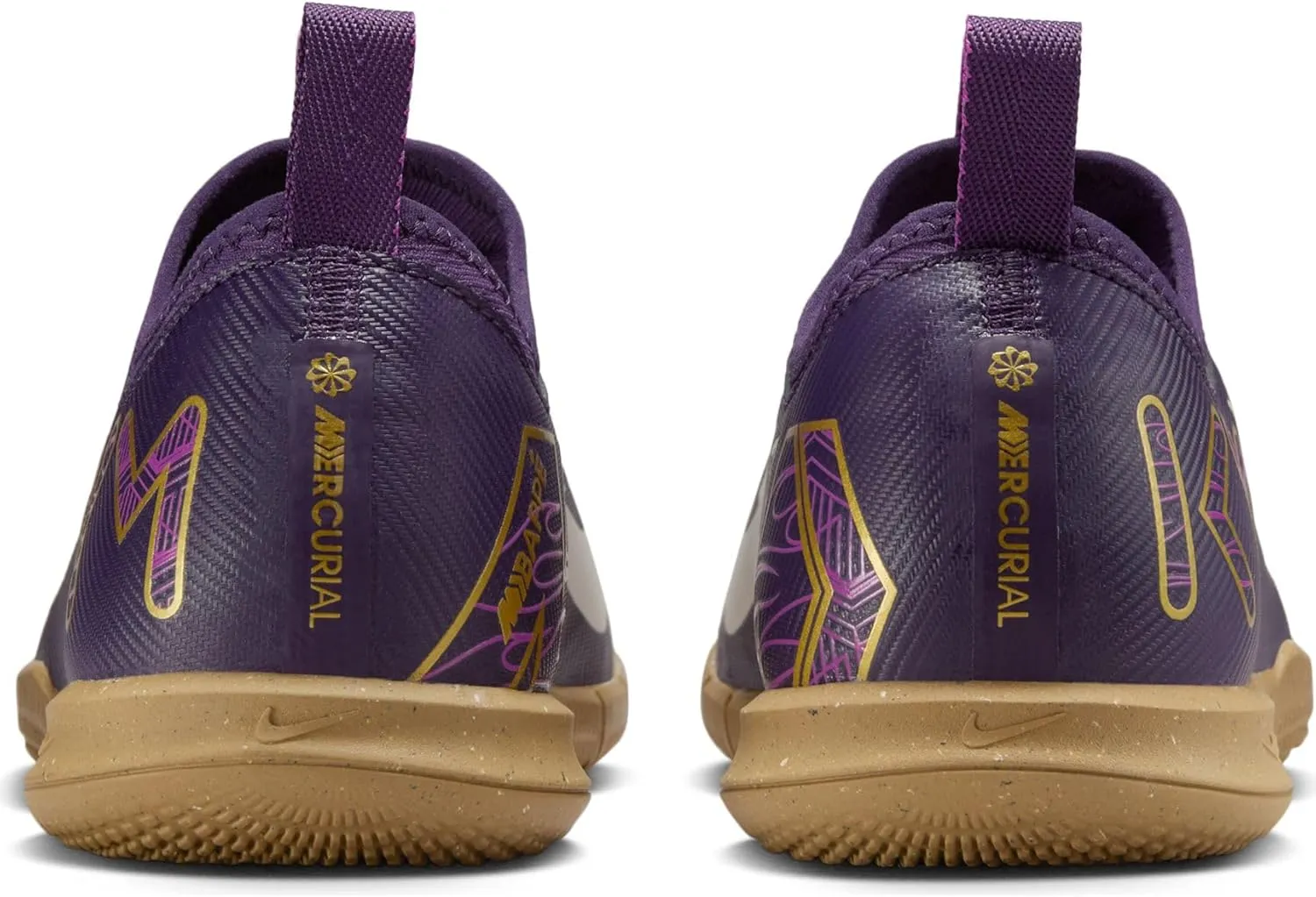 Nike Jr. Mercurial Vapor 16 Academy Kylian Mbappe Big Kids' IC Low-Top Soccer Shoes (FQ8414-500, Grand Purple/Pale Ivory)