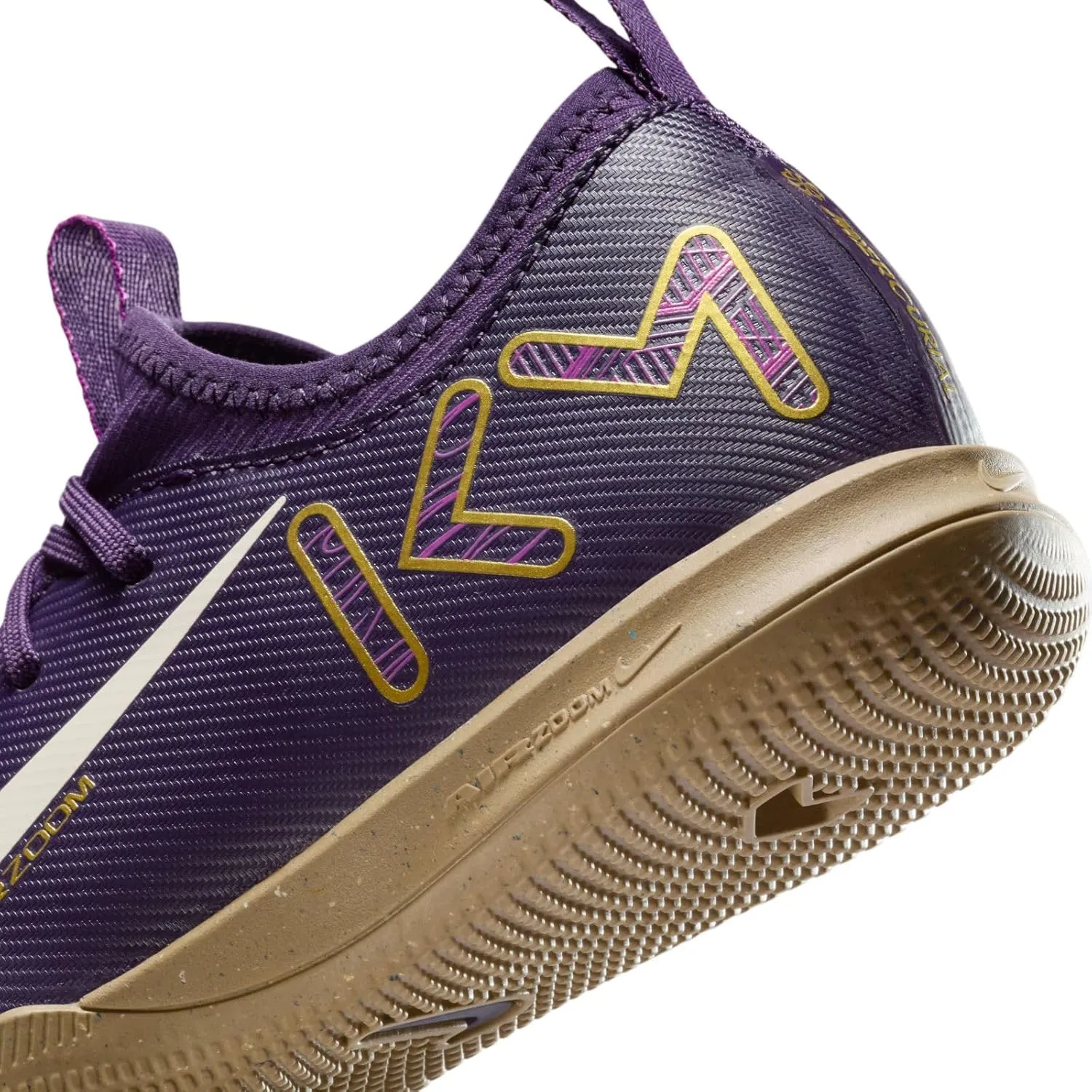 Nike Jr. Mercurial Vapor 16 Academy Kylian Mbappe Big Kids' IC Low-Top Soccer Shoes (FQ8414-500, Grand Purple/Pale Ivory)