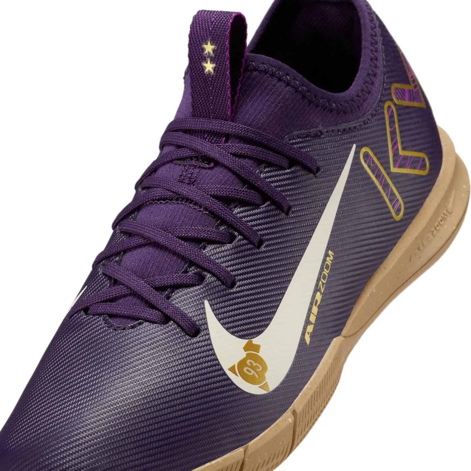 Nike Jr. Mercurial Vapor 16 Academy Kylian Mbappe Big Kids' IC Low-Top Soccer Shoes (FQ8414-500, Grand Purple/Pale Ivory)