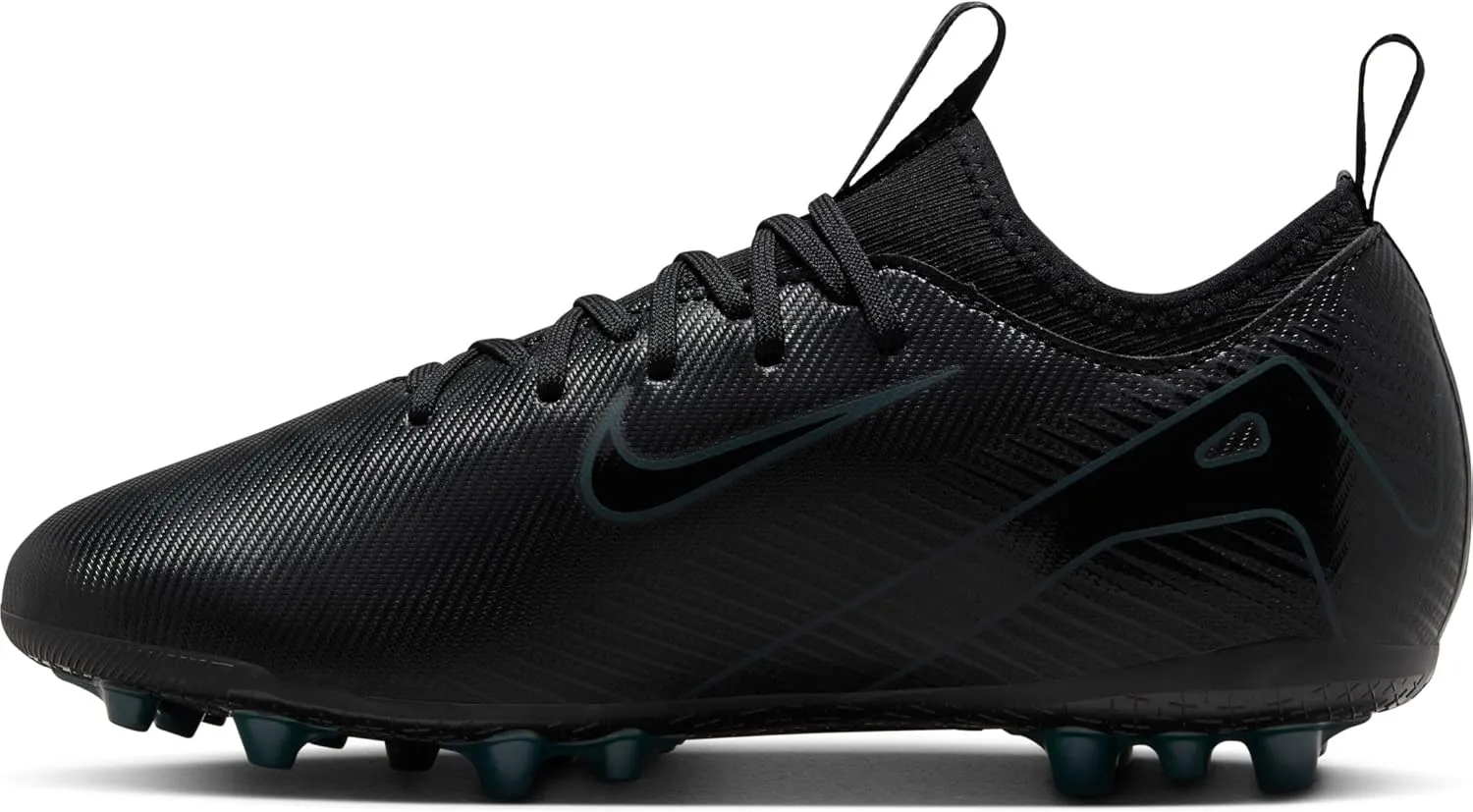 Nike Jr. Mercurial Vapor 16 Academy Little/Big Kids' AG Low-Top Soccer Cleats (FQ8403-002, Black/Deep Jungle/Black) Size 3.5