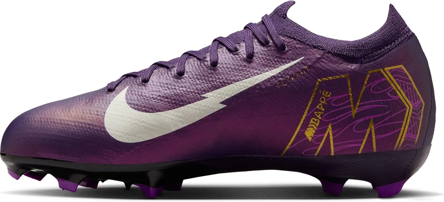 Nike Jr. Mercurial Vapor 16 Pro Kylian Mbappe Big Kids' FG Low-Top Soccer Cleats (HF5450-500, Grand Purple/Pale Ivory)