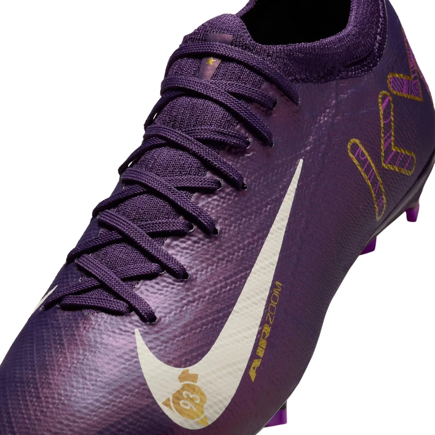 Nike Jr. Mercurial Vapor 16 Pro Kylian Mbappe Big Kids' FG Low-Top Soccer Cleats (HF5450-500, Grand Purple/Pale Ivory)