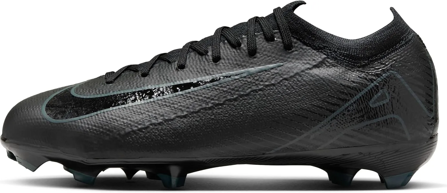 Nike Jr. Mercurial Vapor 16 Pro Little/Big Kids' FG Low-Top Soccer Cleats (HF5448-002, Black/Deep Jungle/Black) Size 4.5