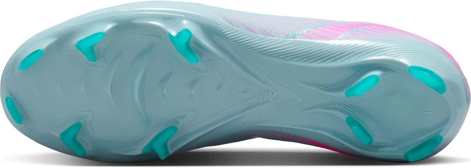 Nike Jr. Mercurial Vapor 16 Pro Little/Big Kids' FG Low-Top Soccer Cleats (HF5448-301, Ocean Cube/Pink Blast)