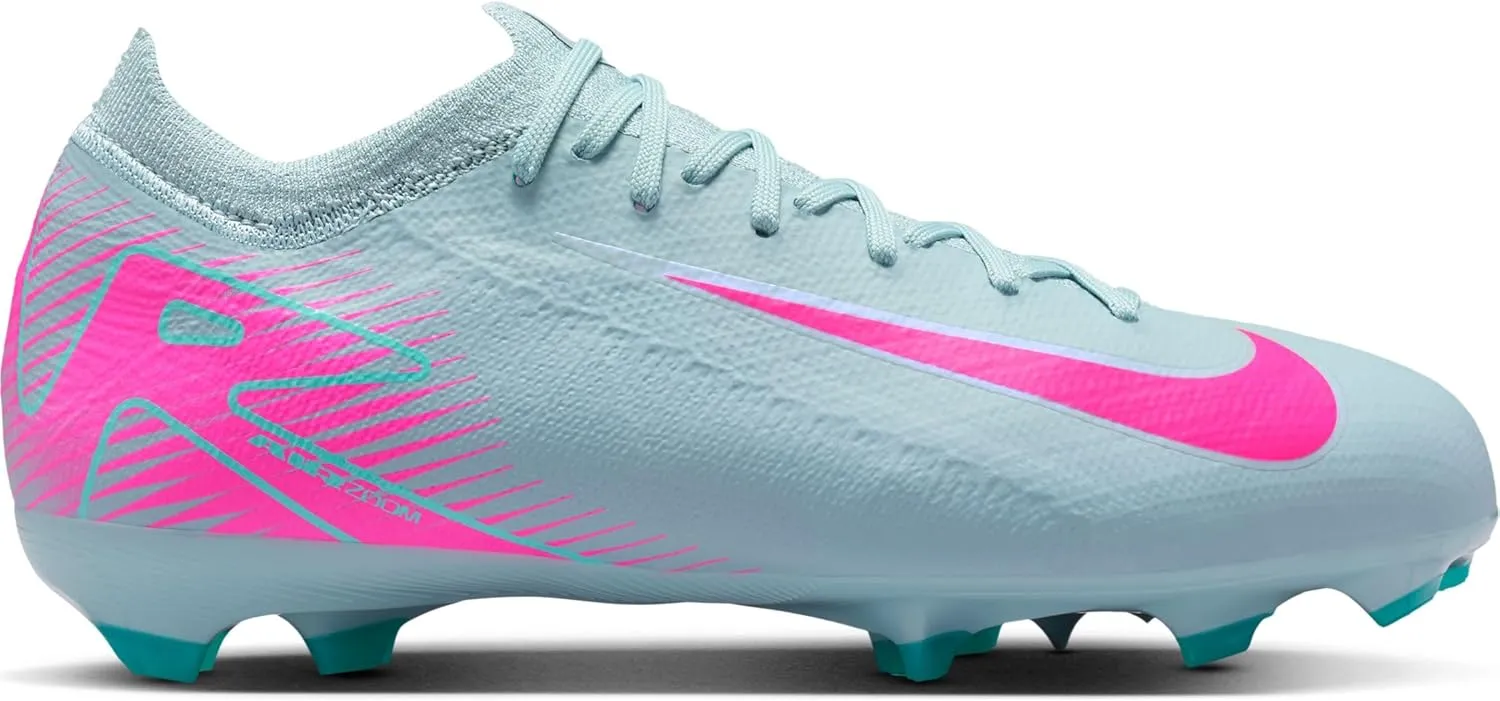 Nike Jr. Mercurial Vapor 16 Pro Little/Big Kids' FG Low-Top Soccer Cleats (HF5448-301, Ocean Cube/Pink Blast)