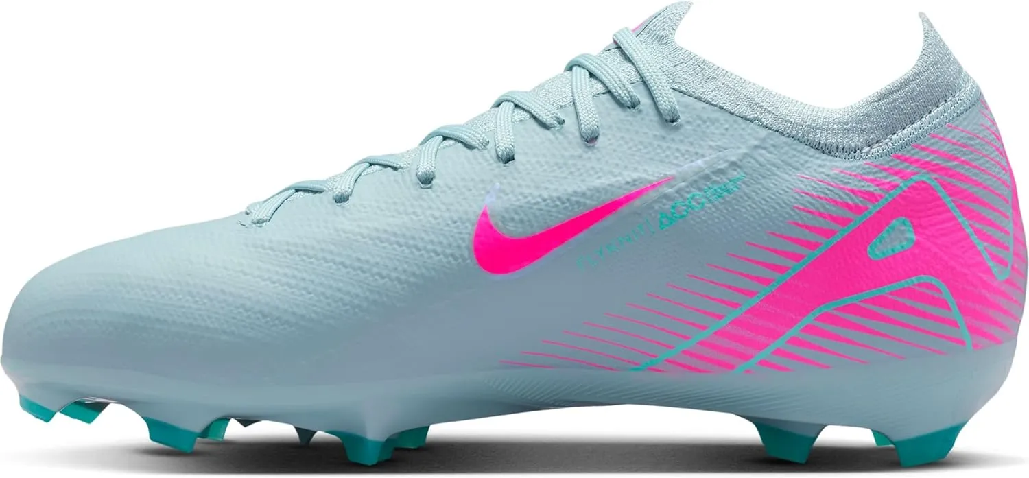 Nike Jr. Mercurial Vapor 16 Pro Little/Big Kids' FG Low-Top Soccer Cleats (HF5448-301, Ocean Cube/Pink Blast)