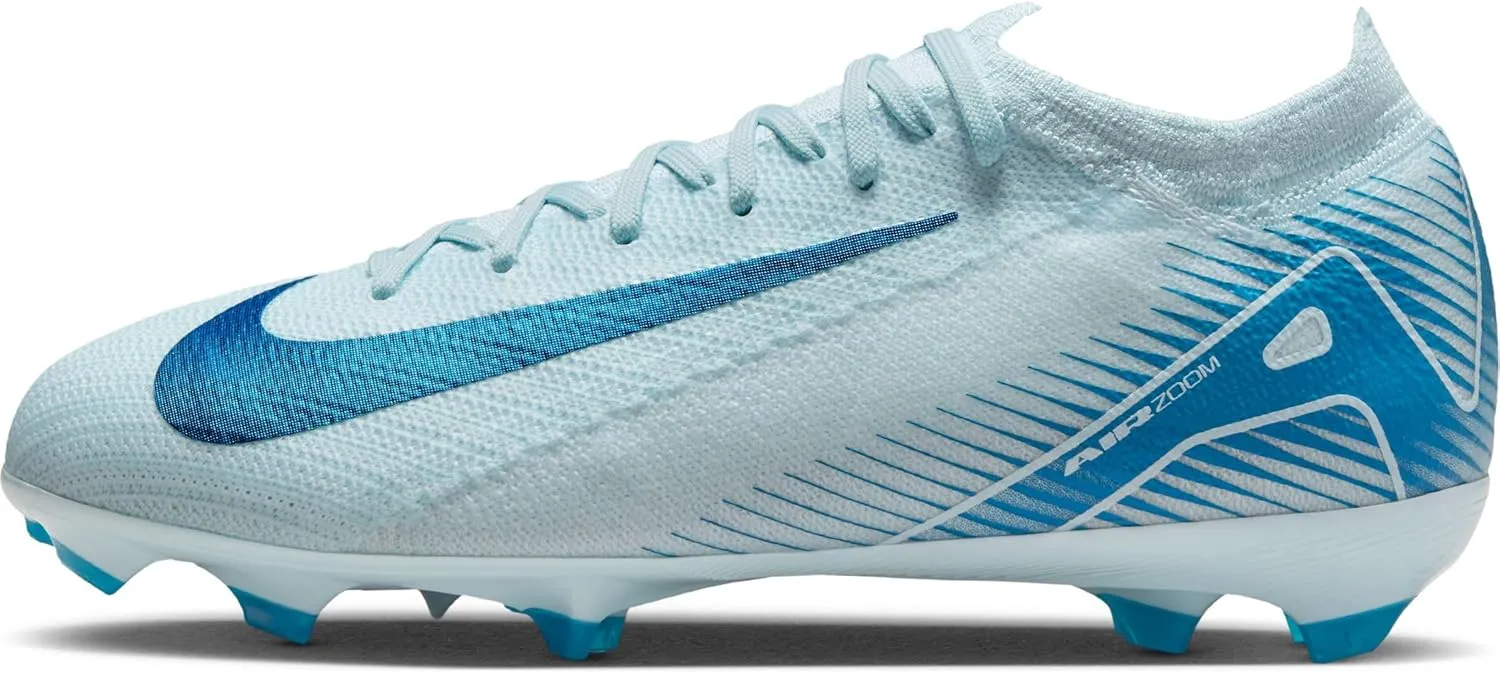 Nike Jr. Mercurial Vapor 16 Pro Little/Big Kids' FG Low-Top Soccer Cleats (HF5448-400, Glacier Blue/Blue Orbit) Size 1
