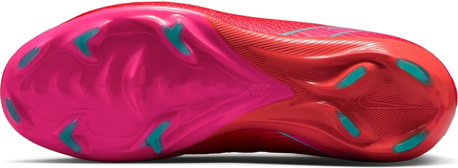 Nike Jr. Mercurial Vapor 16 Pro Little/Big Kids' FG Low-Top Soccer Cleats (HF5448-800, Ember Glow/Aurora Green)