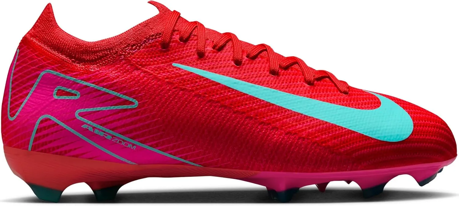 Nike Jr. Mercurial Vapor 16 Pro Little/Big Kids' FG Low-Top Soccer Cleats (HF5448-800, Ember Glow/Aurora Green)