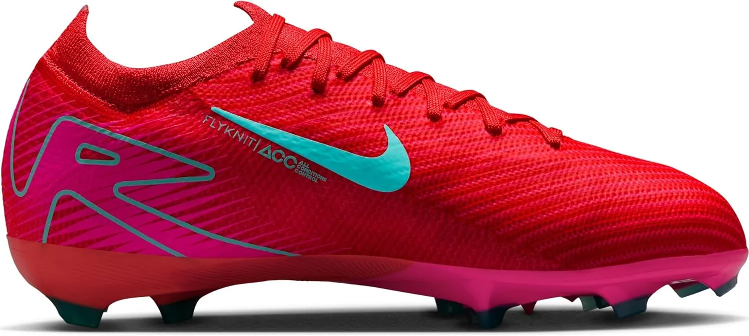 Nike Jr. Mercurial Vapor 16 Pro Little/Big Kids' FG Low-Top Soccer Cleats (HF5448-800, Ember Glow/Aurora Green)