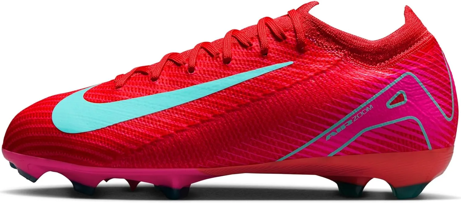 Nike Jr. Mercurial Vapor 16 Pro Little/Big Kids' FG Low-Top Soccer Cleats (HF5448-800, Ember Glow/Aurora Green)