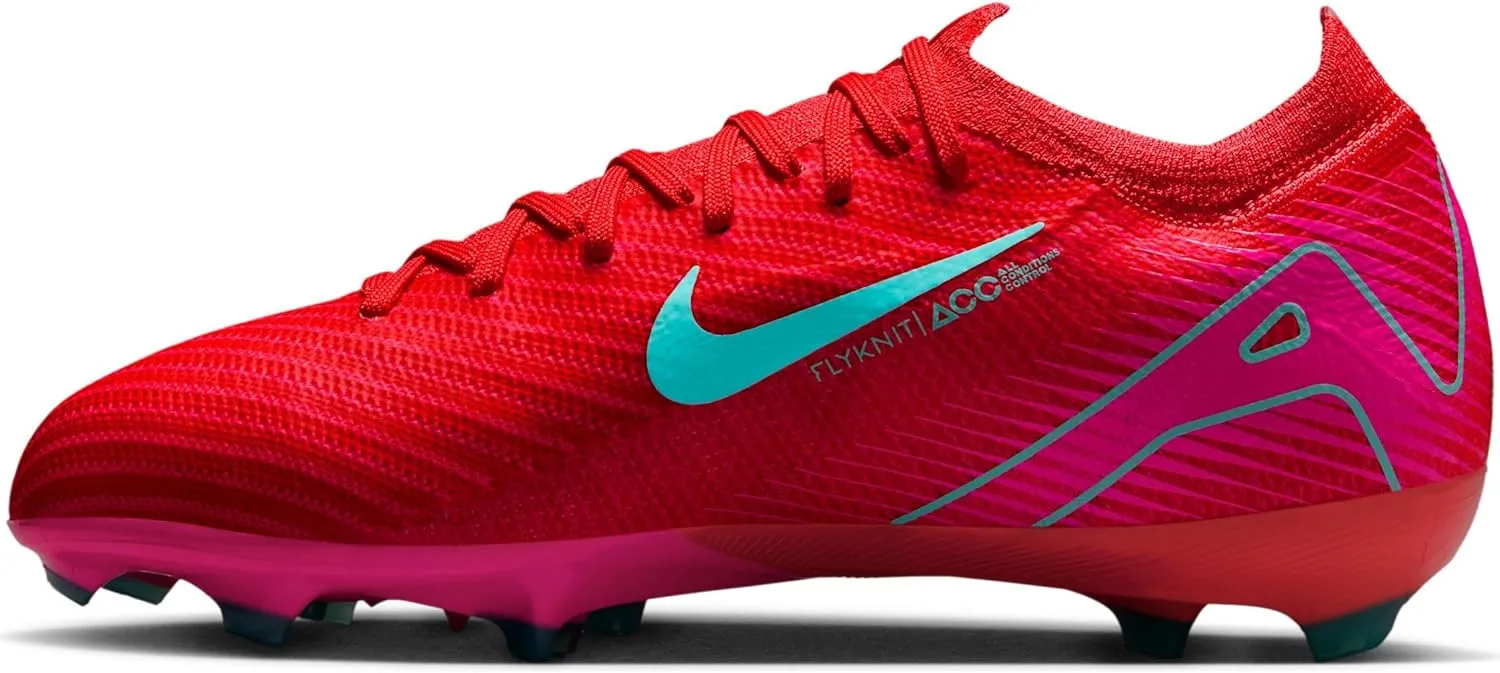 Nike Jr. Mercurial Vapor 16 Pro Little/Big Kids' FG Low-Top Soccer Cleats (HF5448-800, Ember Glow/Aurora Green)