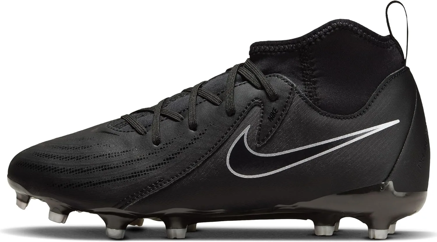 Nike Jr. Phantom Luna 2 Academy Little/Big Kids' MG Soccer Cleats (FJ2603-001, Black/Black)