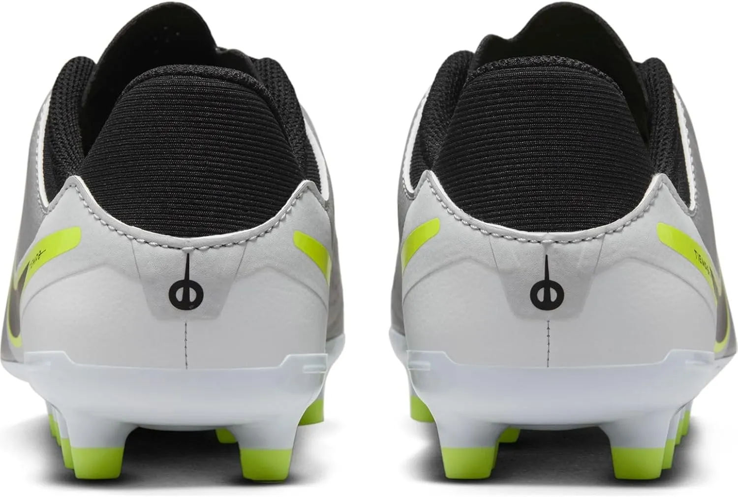 Nike Jr. Tiempo Legend 10 Academy Little/Big Kids' Multi-Ground Low-Top Soccer Cleats (DV4348-001, Metallic Silver/Volt/Black)