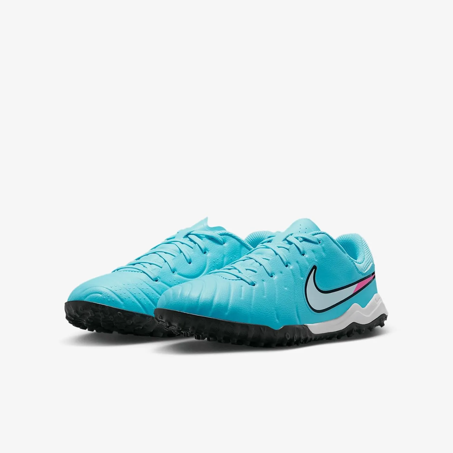 Nike Jr. Tiempo Legend 10 Academy Little/Big Kids' Turf Low-Top Soccer Shoes (DV4351-401, Copa/White)