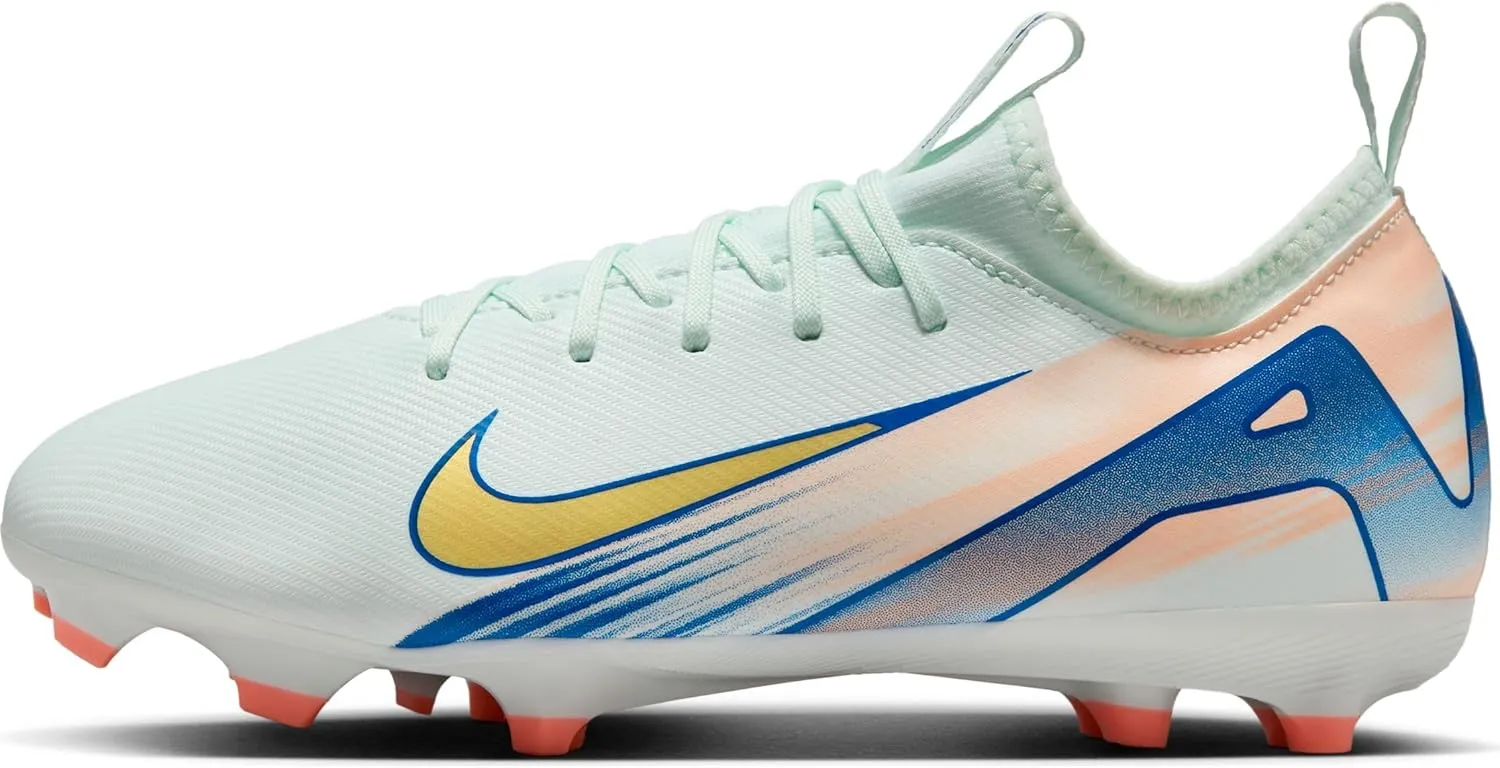 Nike Jr. Vapor 16 Academy Mercurial Dream Speed Big Kids' MG Low-Top Soccer Cleats (FZ1611-300, Barely Green/Crimson Pulse/Metallic Gold Coin) Size 4