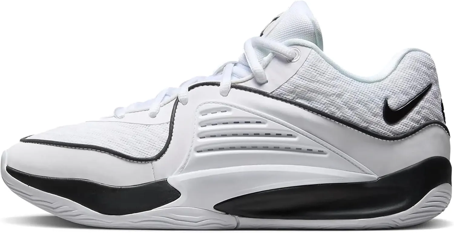Nike Kid's KD16 Basketball Shoes, White/Black, 7.5 US