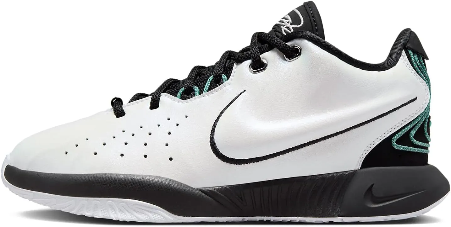 NIKE Lebron XXI Conchiolin Big Kids' Basketball Shoes (FZ7189-100, White/Bicoastal/Photon Dust/Black) Size 3.5