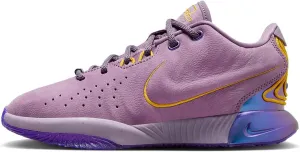 NIKE Lebron XXI Freshwater Big Kids' Basketball Shoes (FZ7189-500, Violet Dust/Purple Cosmos/University Gold) Size 6.5