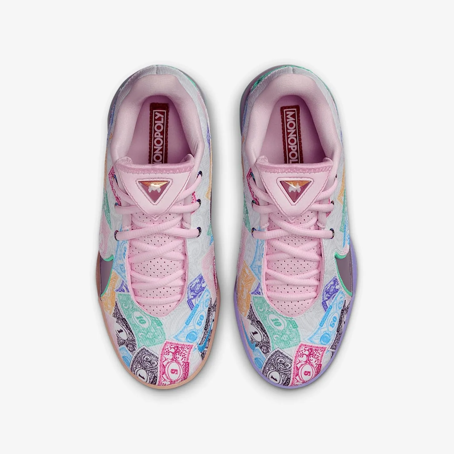 Nike Lebron XXII Currency Big Kids' Basketball Shoes (HV6873-100, White/Green Glow/Pink Foam/Baltic Blue)