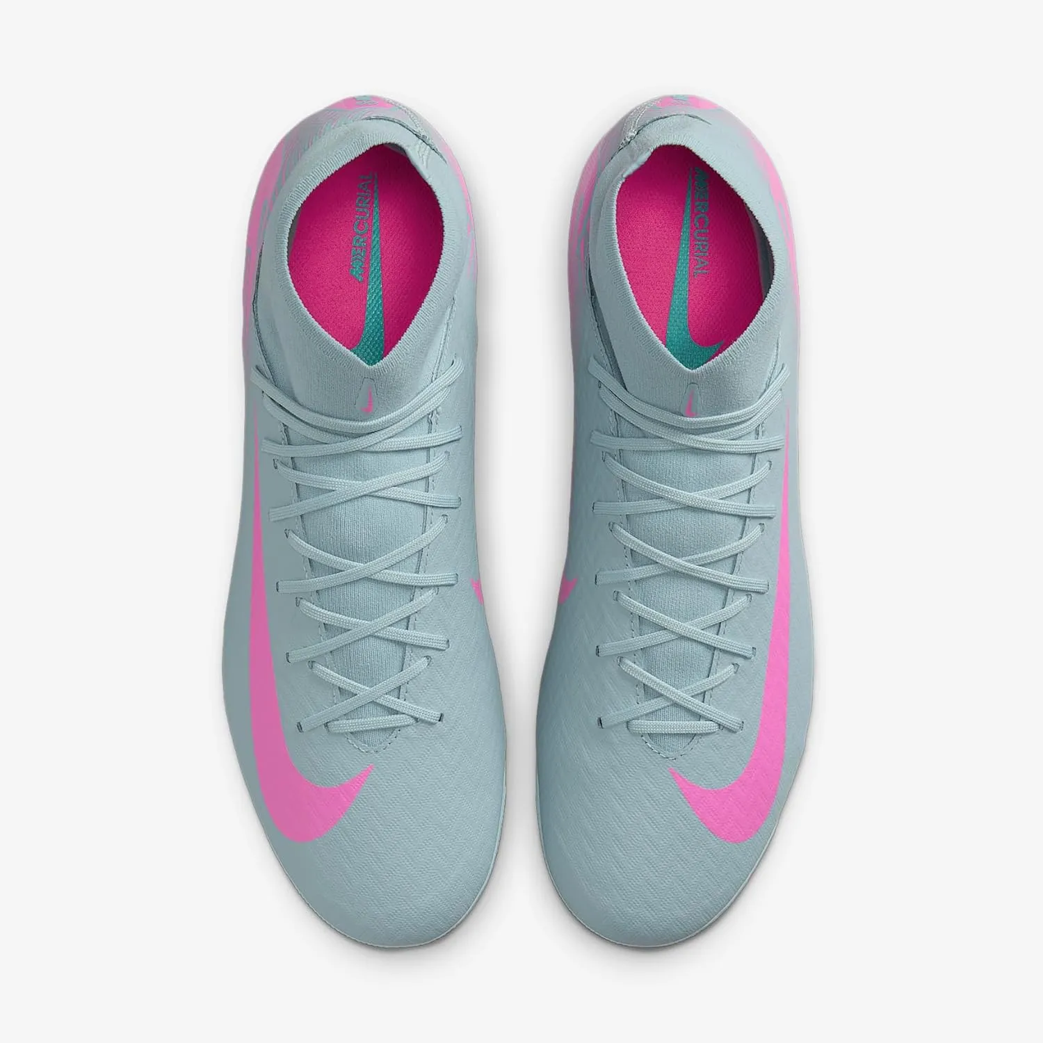 Nike Mercurial Superfly 10 Academy AG High-Top Soccer Cleats (FQ8329-301, Ocean Cube/Pink Blast)