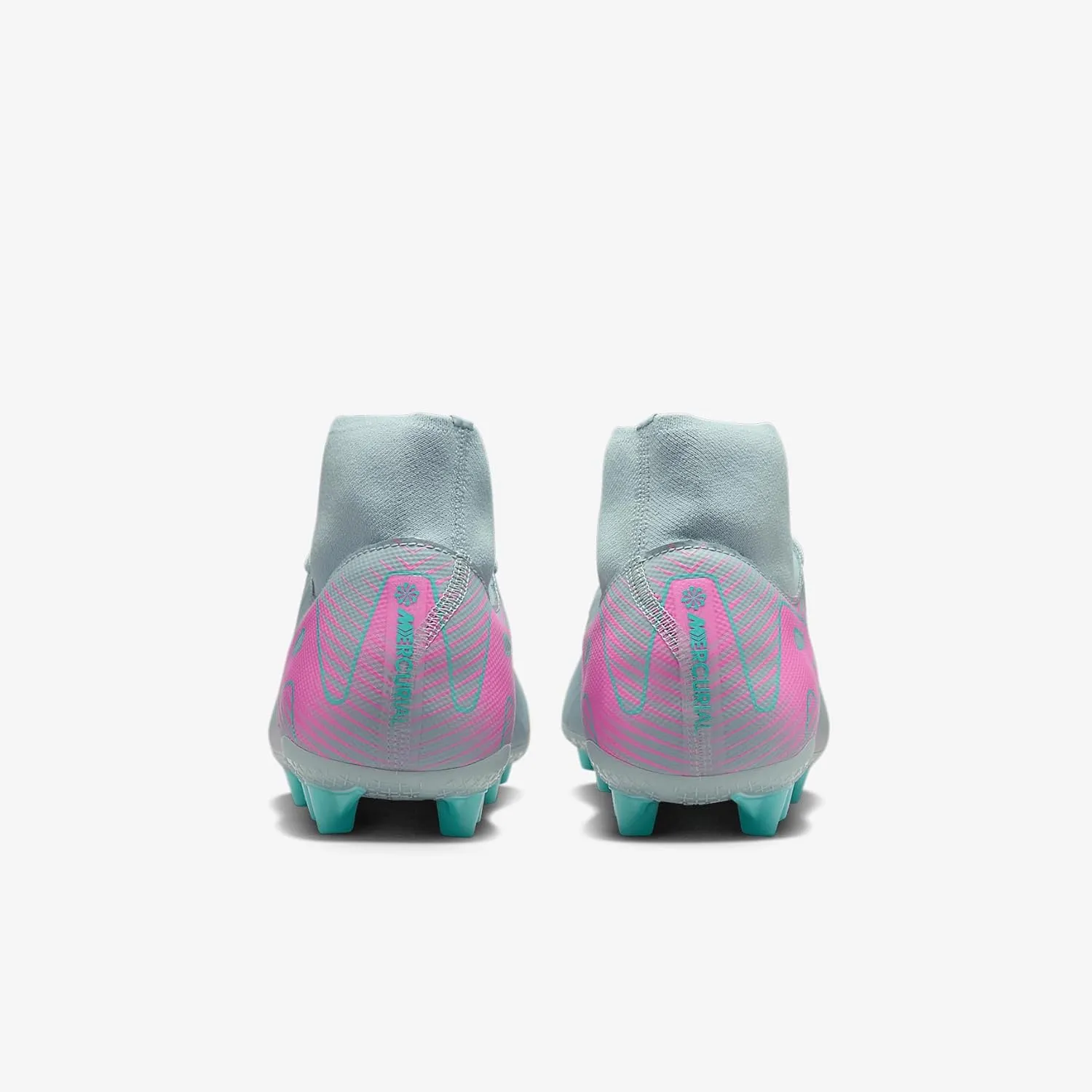 Nike Mercurial Superfly 10 Academy AG High-Top Soccer Cleats (FQ8329-301, Ocean Cube/Pink Blast)