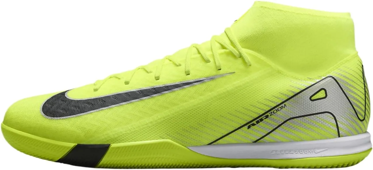 Nike Mercurial Superfly 10 Academy IC High-Top Soccer Shoes (FQ8332-700, Volt/Black)