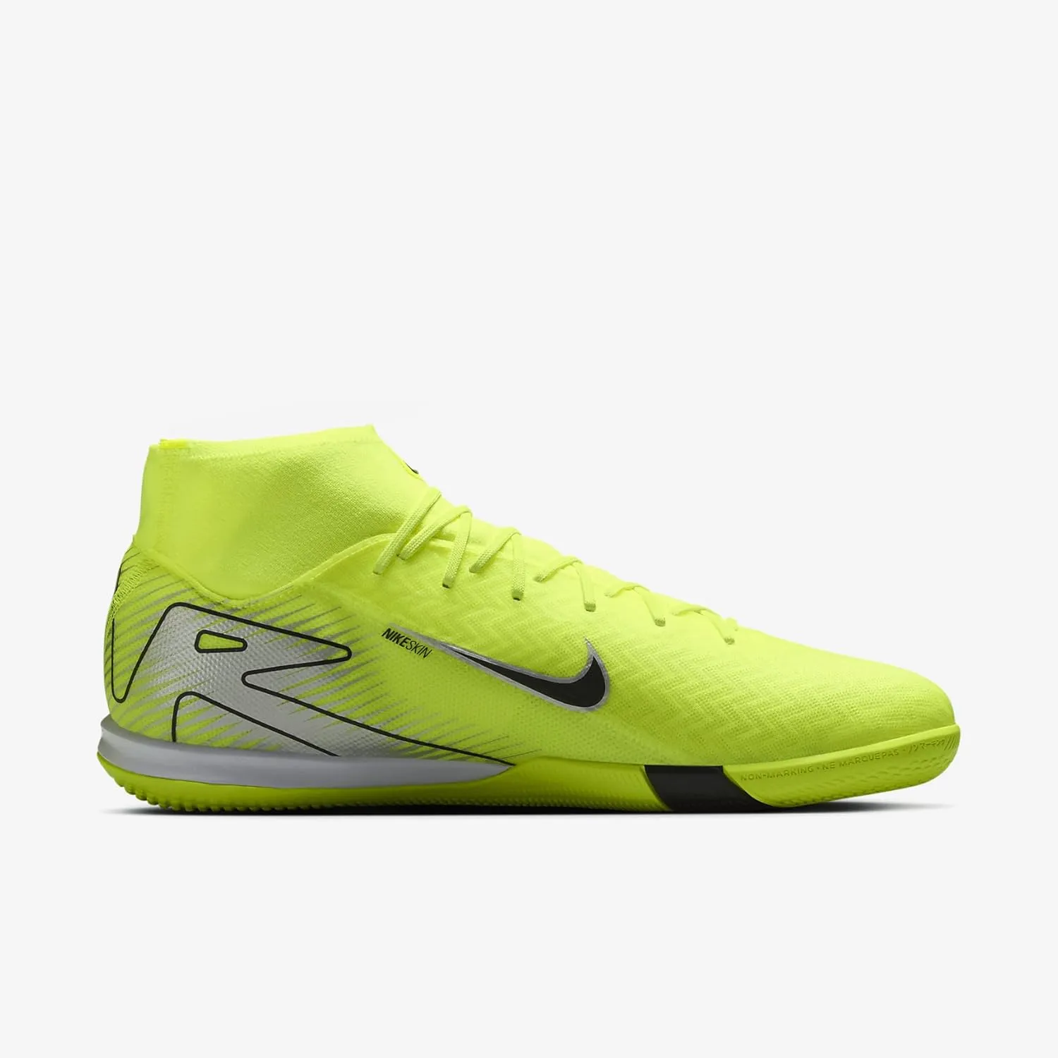 Nike Mercurial Superfly 10 Academy IC High-Top Soccer Shoes (FQ8332-700, Volt/Black)