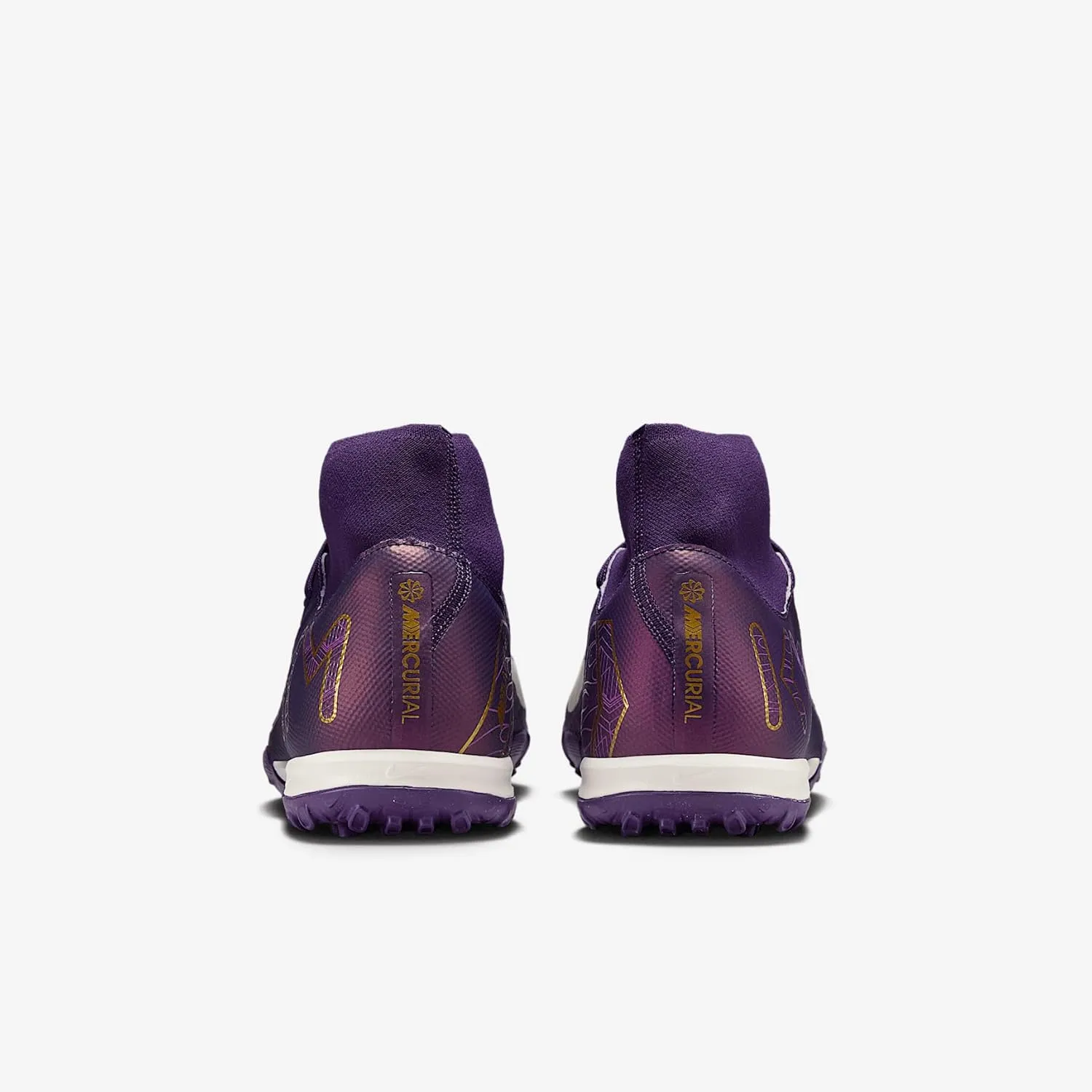 Nike Mercurial Superfly 10 Academy Kylian Mbappe TF High-Top Soccer Shoes (FQ8333-500, Grand Purple/Pale Ivory)
