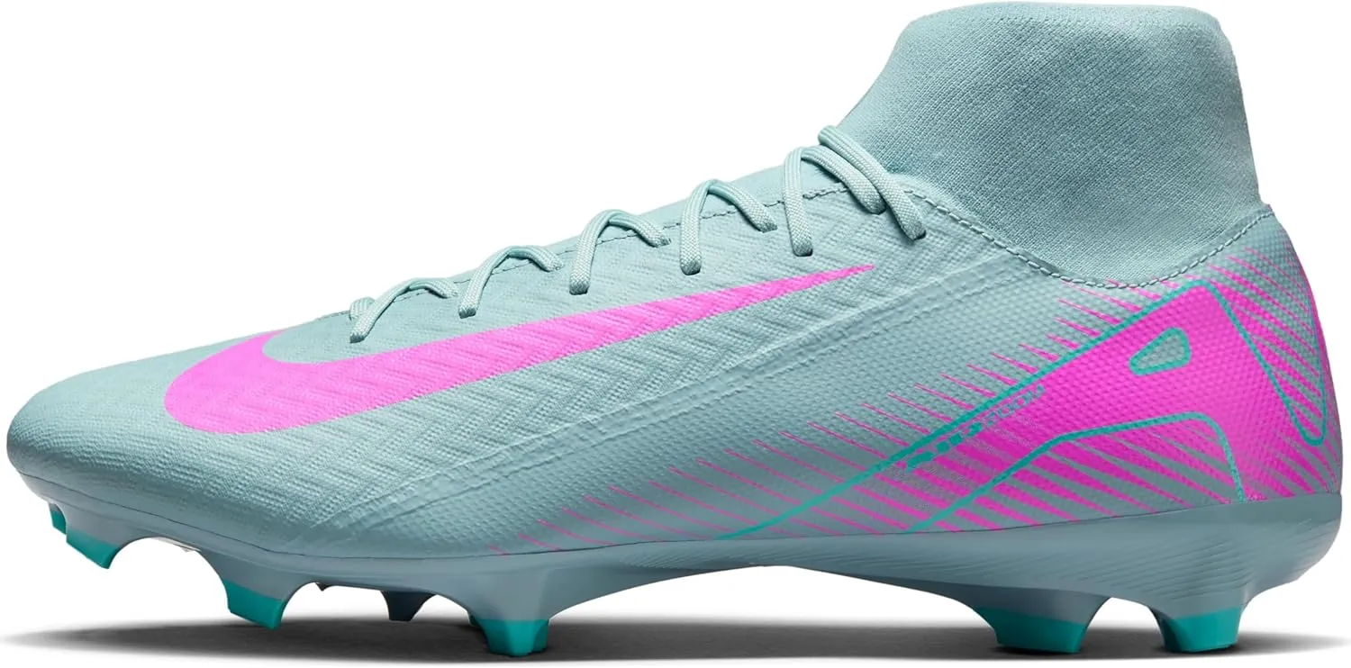 Nike Mercurial Superfly 10 Academy MG High-Top Soccer Cleats (FQ1456-301, Ocean Cube/Pink Blast)