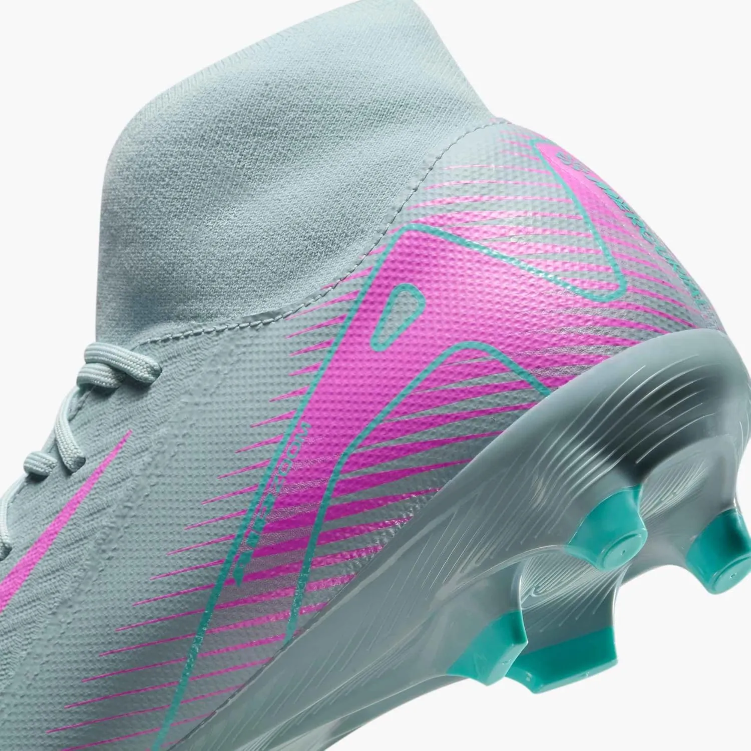 Nike Mercurial Superfly 10 Academy MG High-Top Soccer Cleats (FQ1456-301, Ocean Cube/Pink Blast)