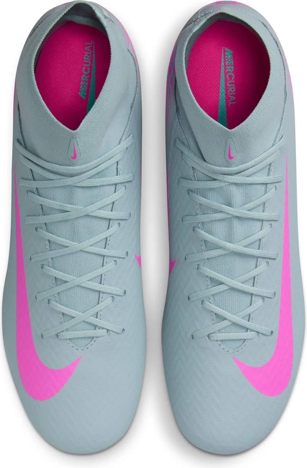 Nike Mercurial Superfly 10 Academy MG High-Top Soccer Cleats (FQ1456-301, Ocean Cube/Pink Blast)