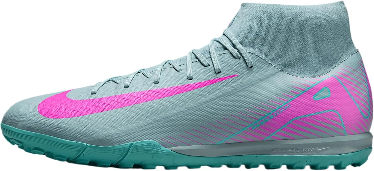 Nike Mercurial Superfly 10 Academy TF High-Top Soccer Shoes (FQ8331-301, Ocean Cube/Pink Blast)