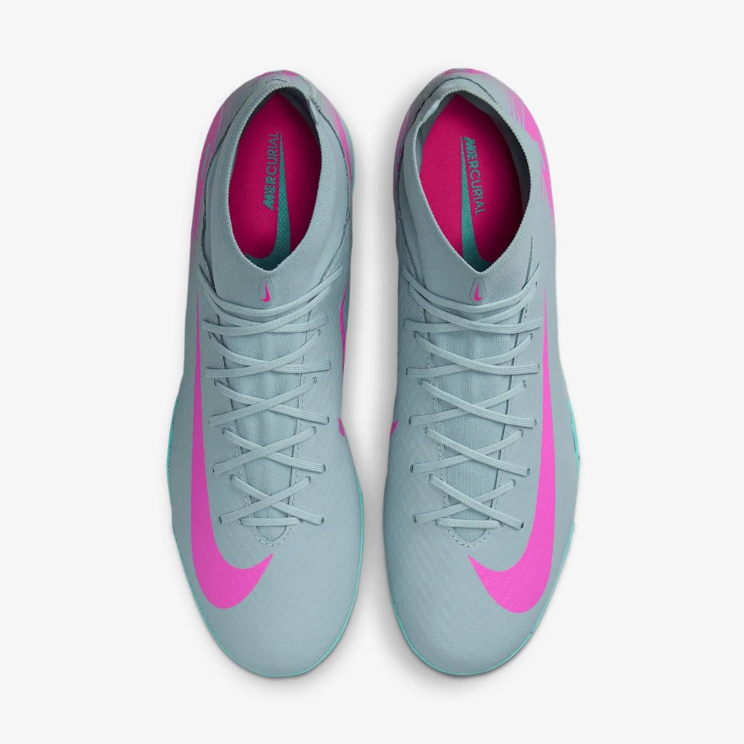 Nike Mercurial Superfly 10 Academy TF High-Top Soccer Shoes (FQ8331-301, Ocean Cube/Pink Blast)