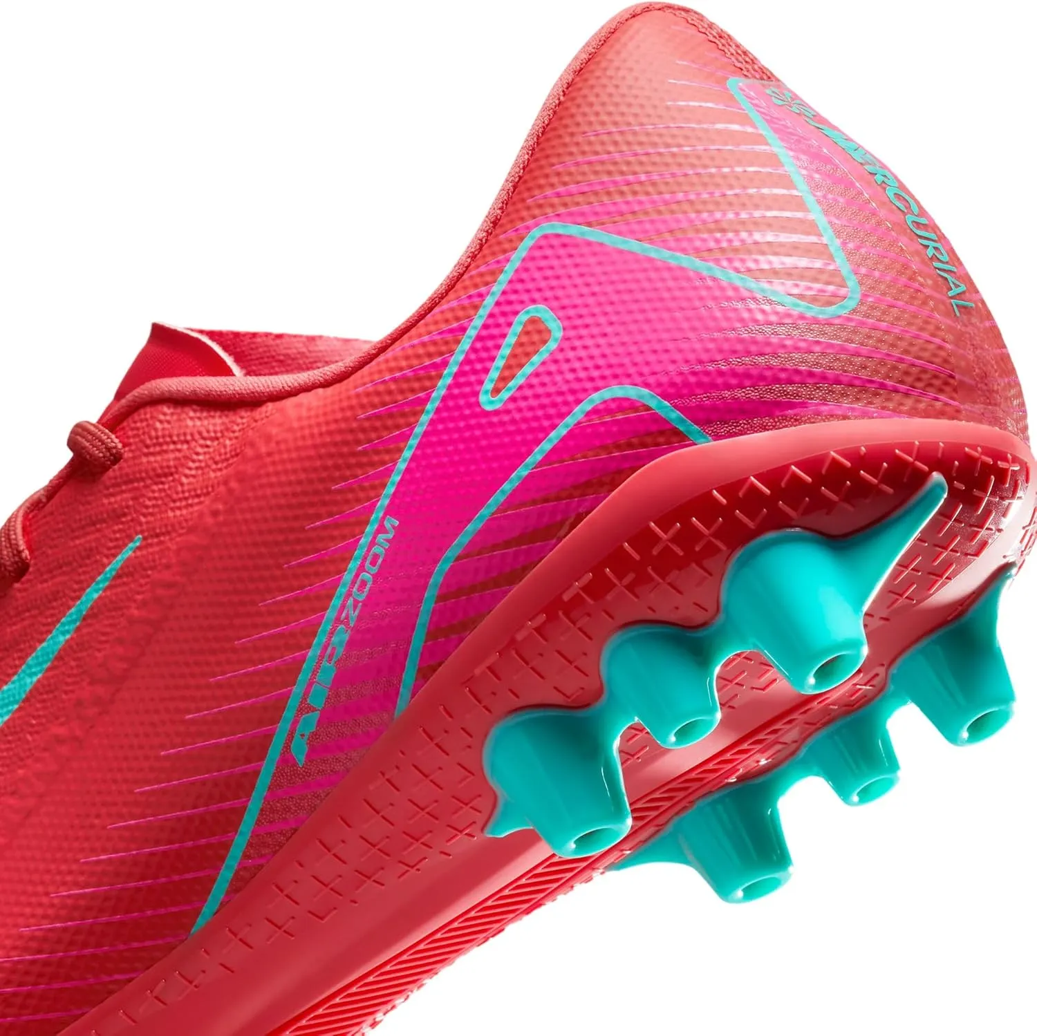 Nike Mercurial Vapor 16 Academy AG Low-Top Soccer Cleats (FQ8364-800, Ember Glow/Aurora Green)