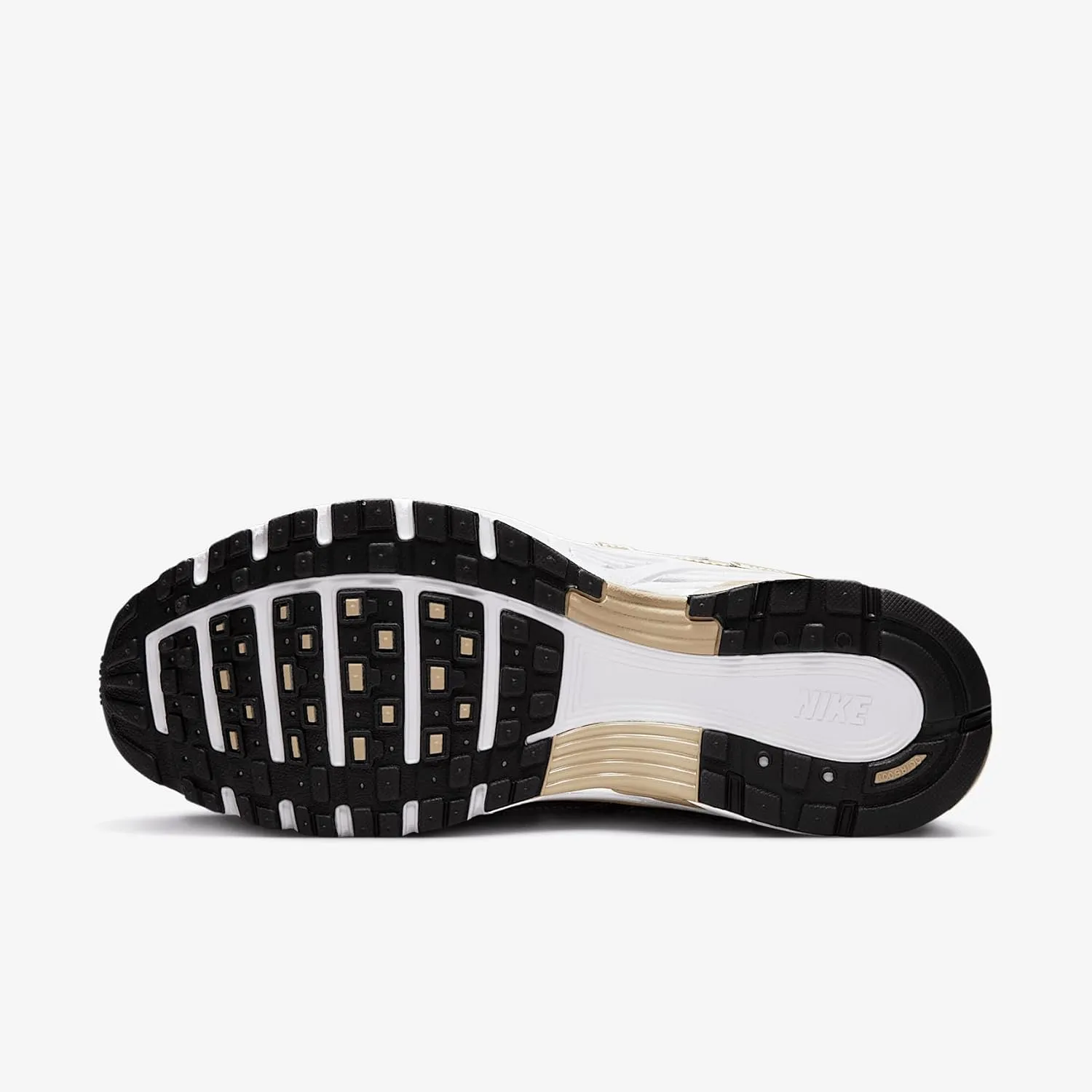 Nike P-6000 Womens Running Shoes (White/Grain/Metallic Gold Grain/Black) (IF1787-100, Black/White/Yellow)