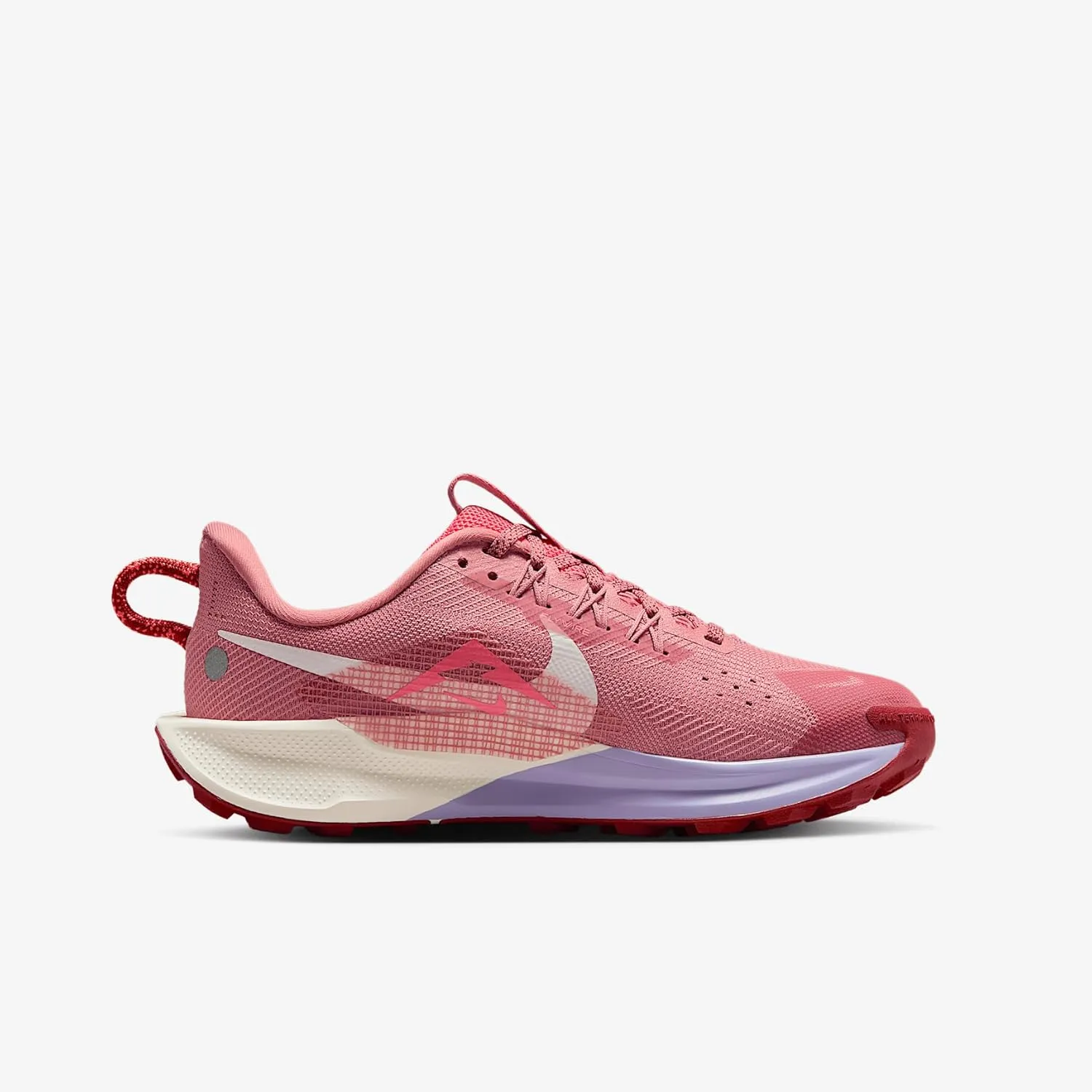 Nike Pegasus Trail 5 Big Kids' Running Shoes (FV5638-600, Red Stardust/Sail/Lilac Ice/Mars Stone)