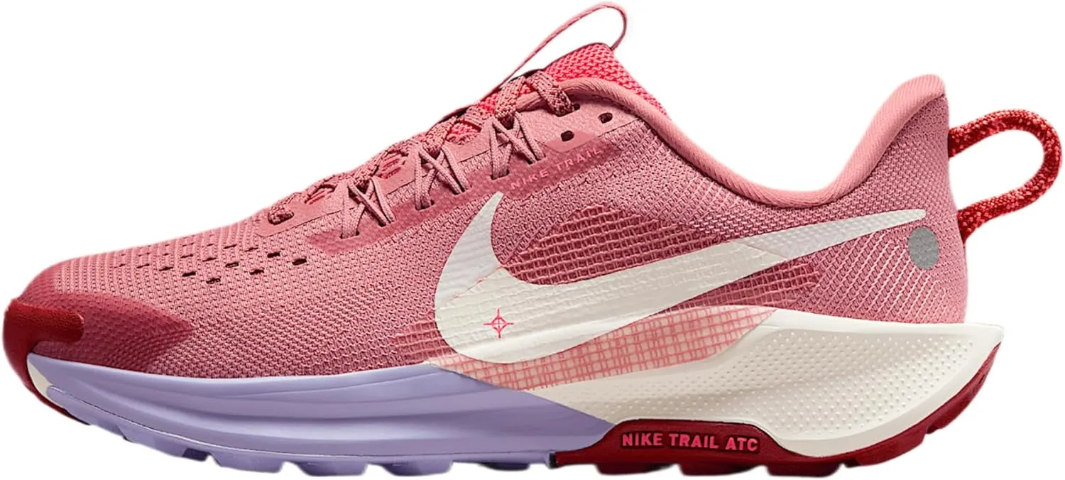 Nike Pegasus Trail 5 Big Kids' Running Shoes (FV5638-600, Red Stardust/Sail/Lilac Ice/Mars Stone)